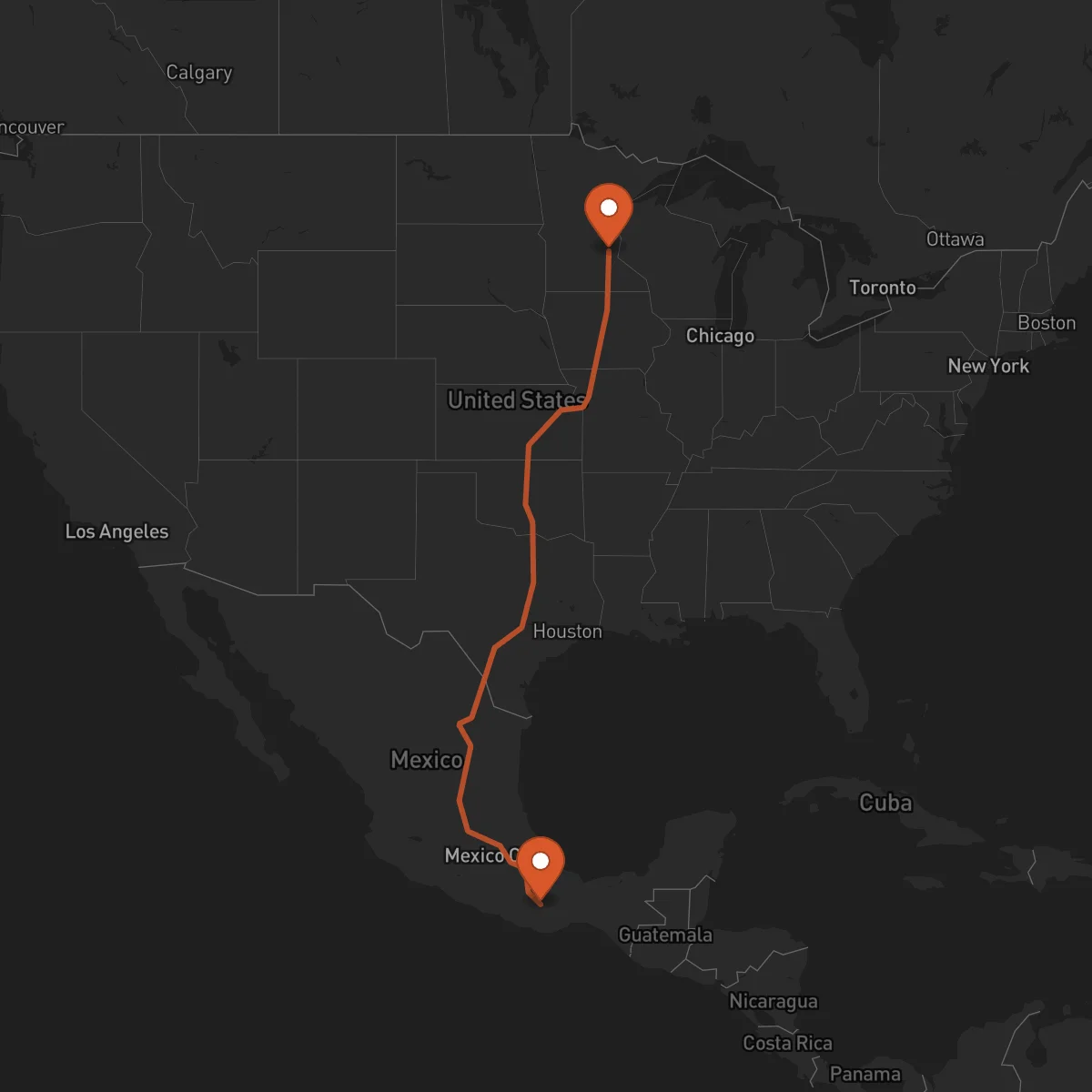 Ruta Minneapolis - Oaxaca de Juárez