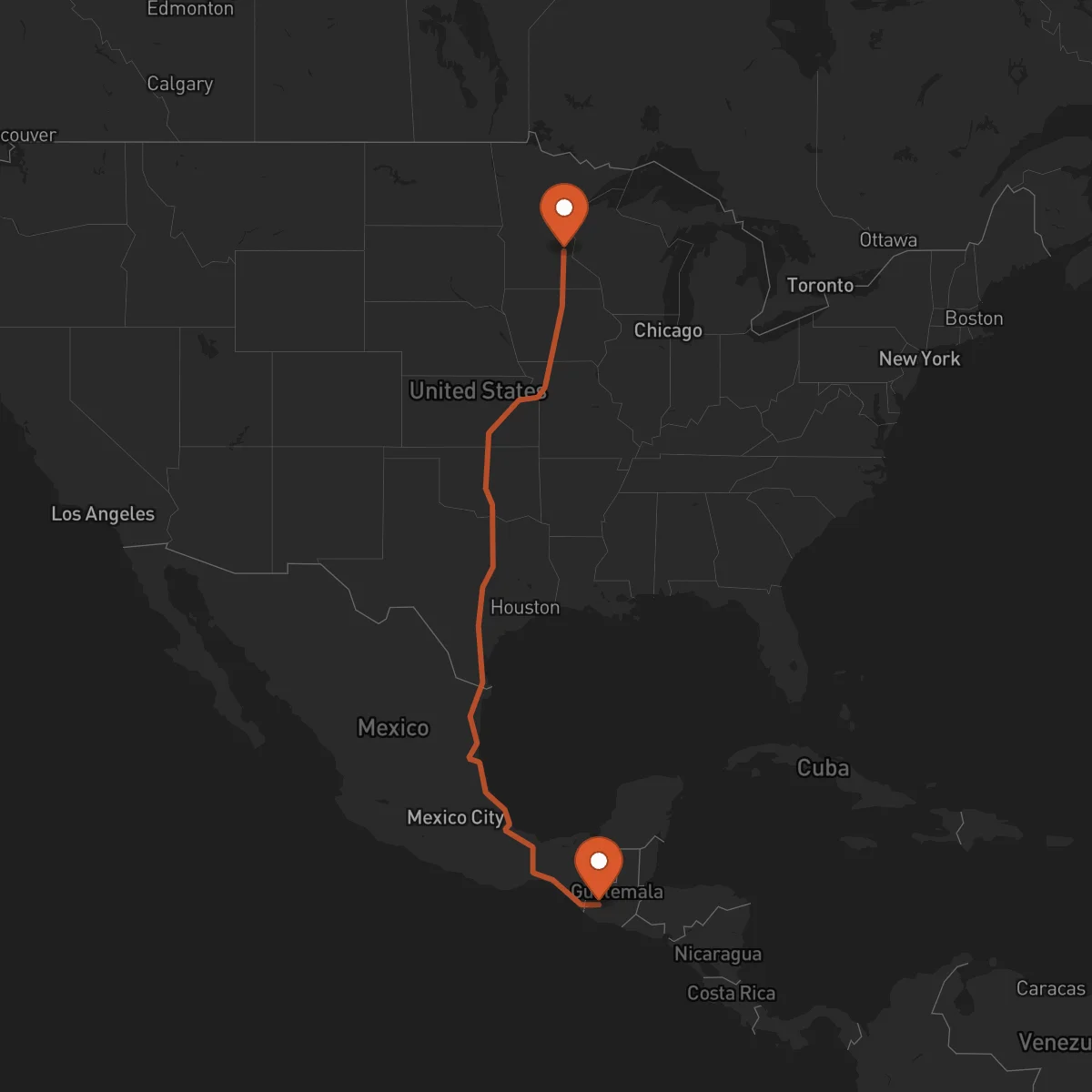 Ruta Minneapolis - Totonicapán