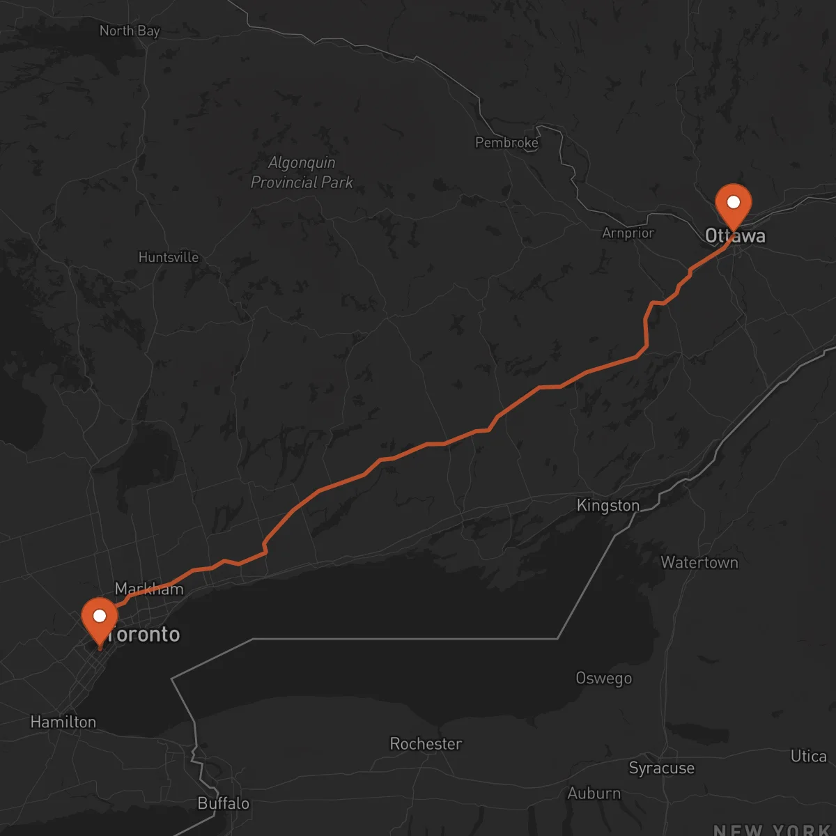 Ruta Ottawa - Mississauga