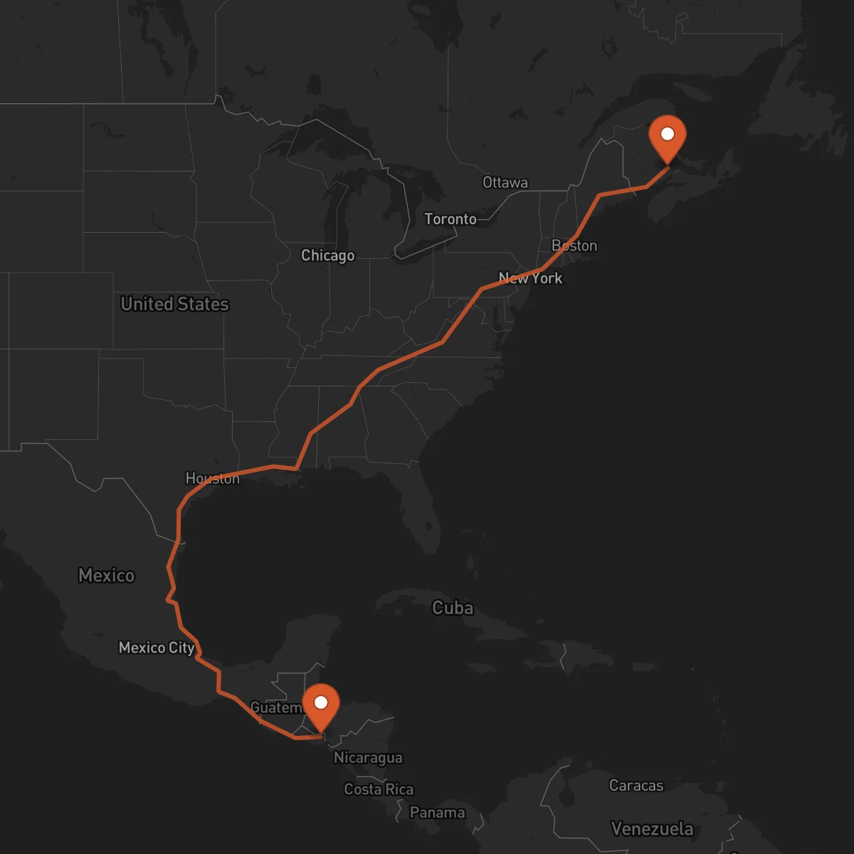 Ruta San Francisco Gotera - Moncton
