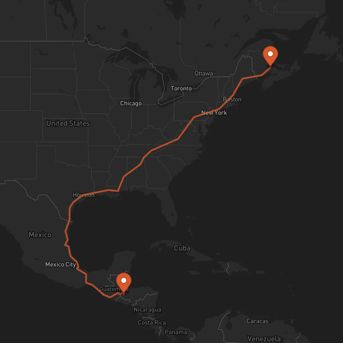 Ruta Santa Rosa de Copán - Moncton
