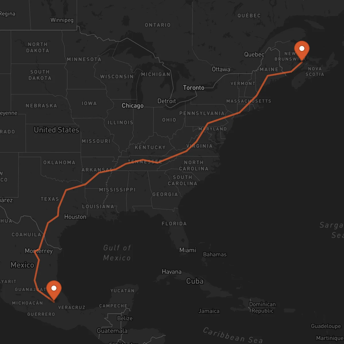 Ruta Tlaxcala de Xicohténcatl - Moncton