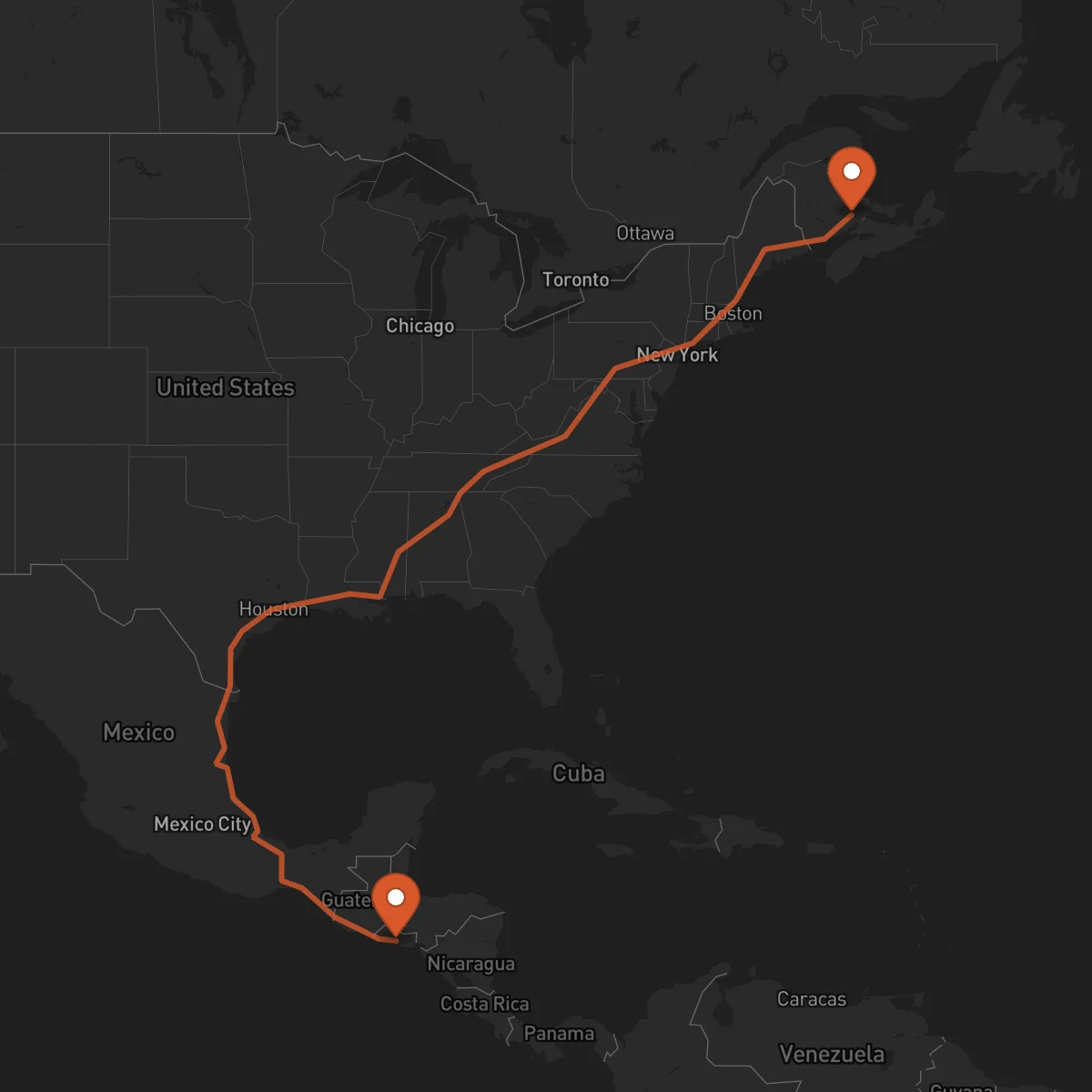 Ruta Moncton - Zacatecoluca