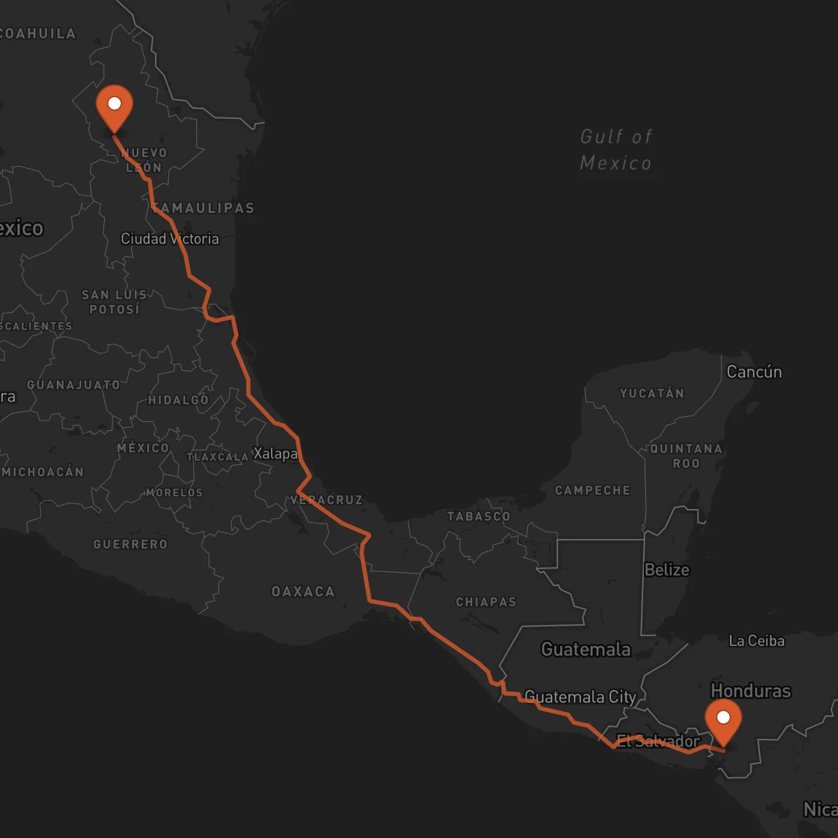 Ruta Nacaome - Monterrey