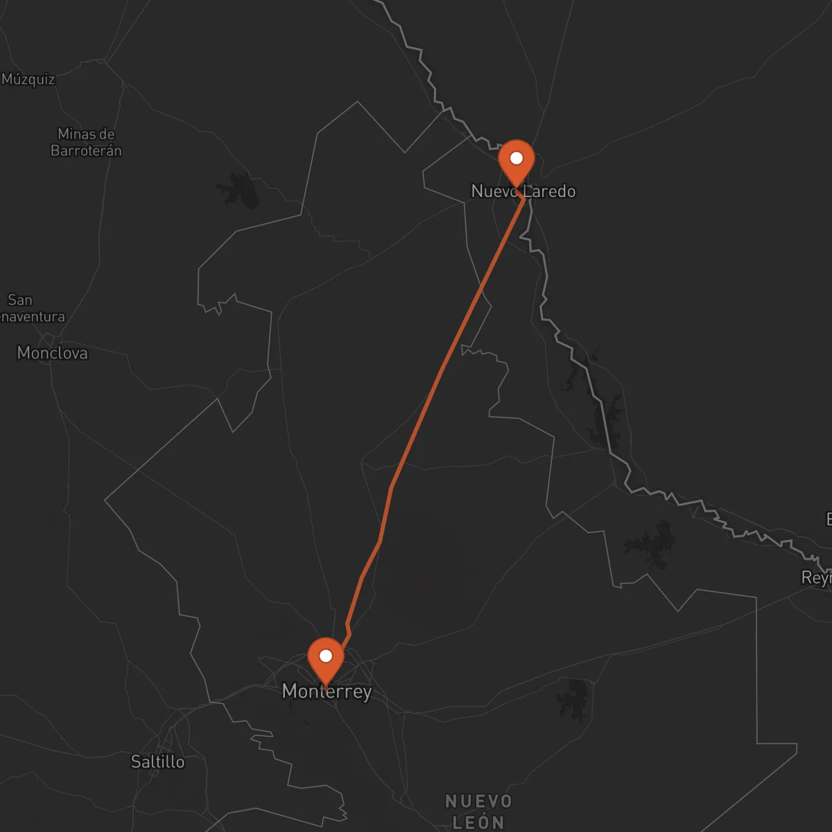 Ruta Monterrey - Nuevo Laredo