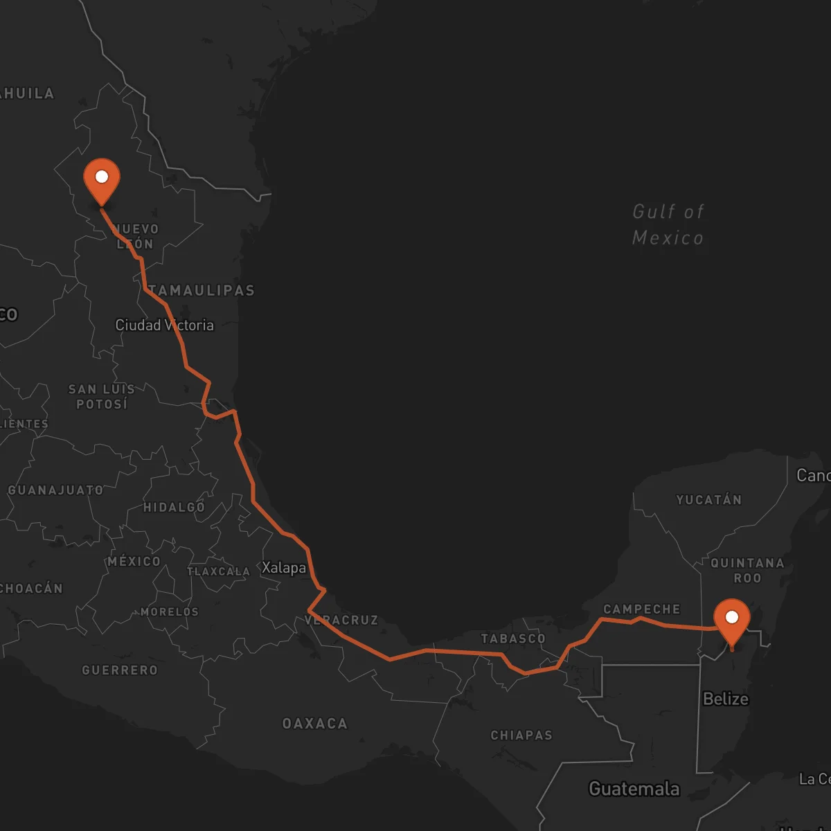 Ruta Orange Walk Town - Monterrey