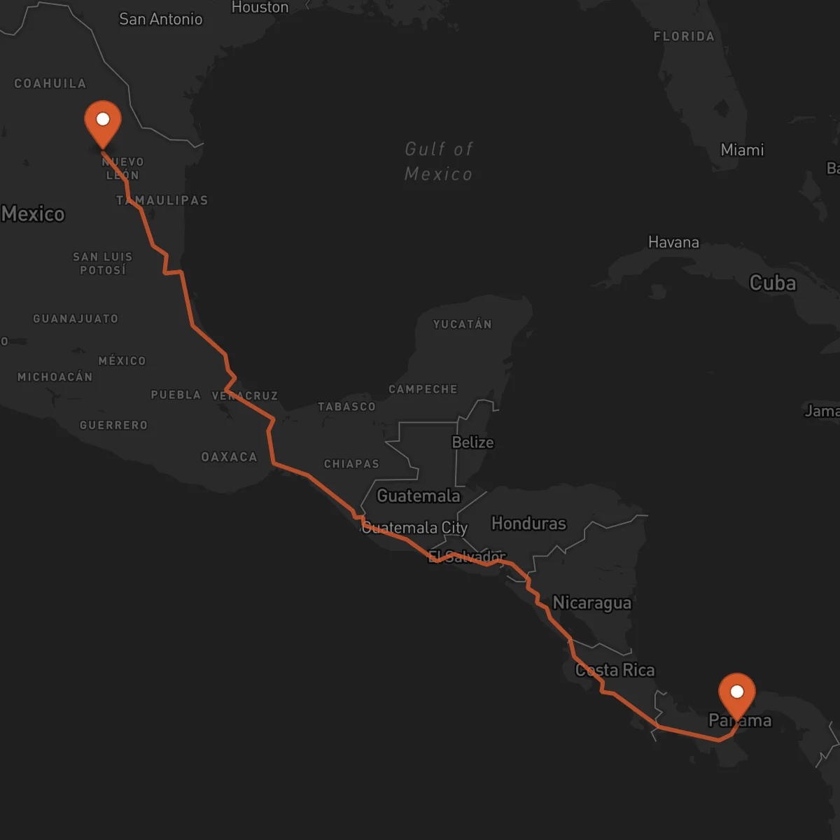 Ruta Monterrey - Penonomé