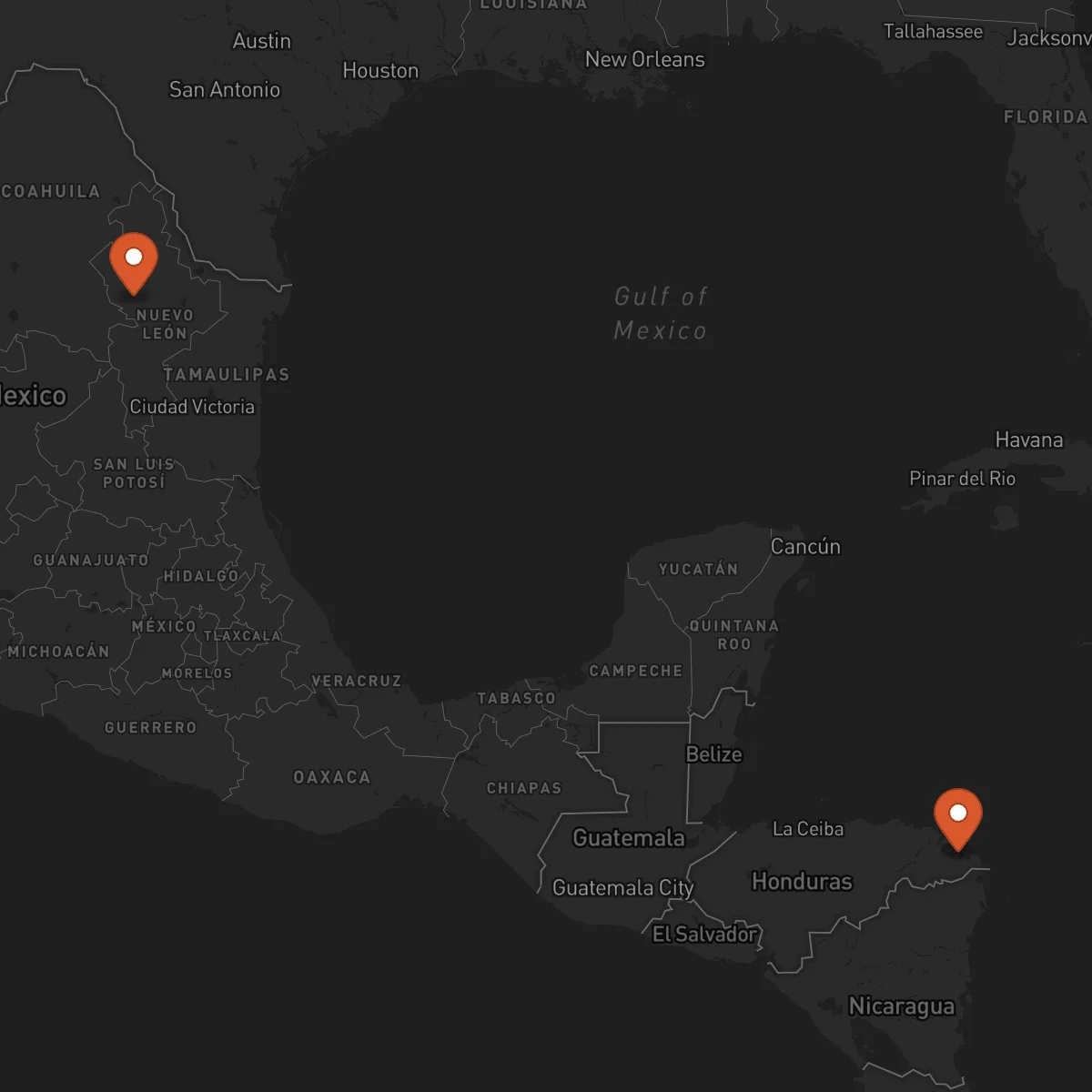 Ruta Monterrey - Puerto Lempira