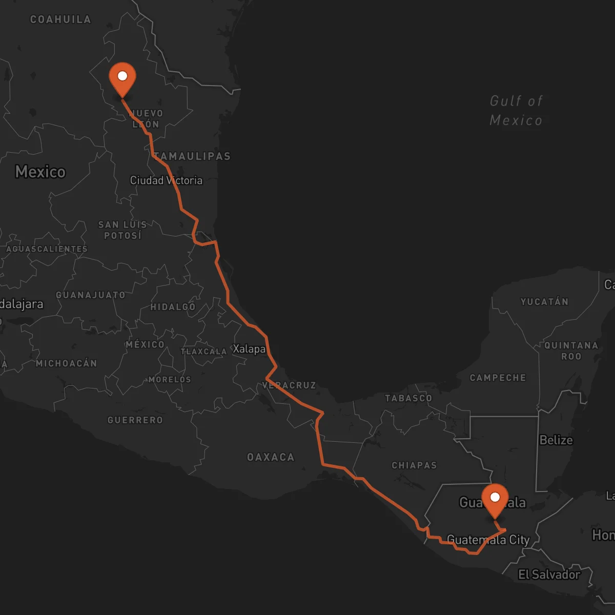 Ruta Monterrey - Salamá