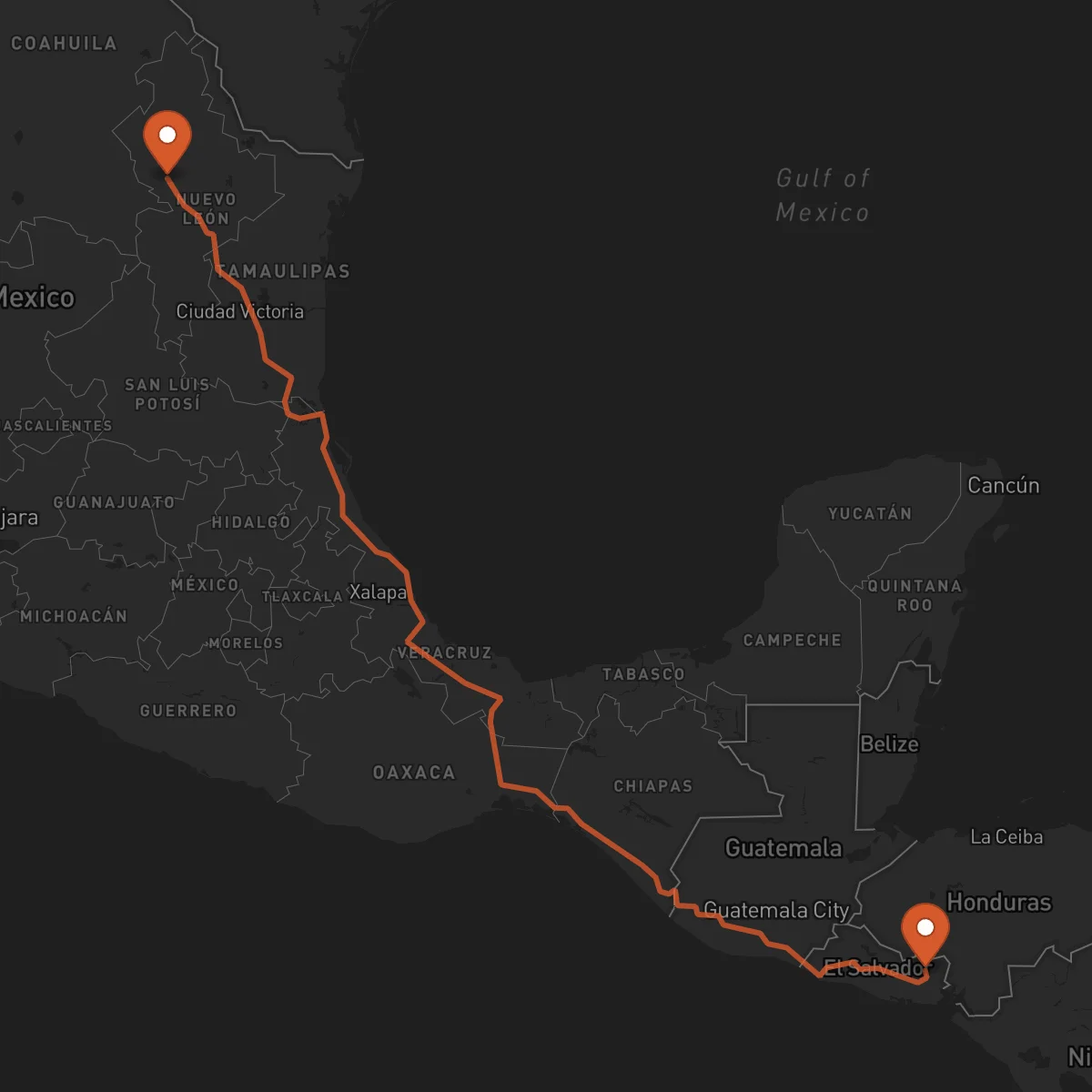 Ruta Monterrey - San Francisco Gotera