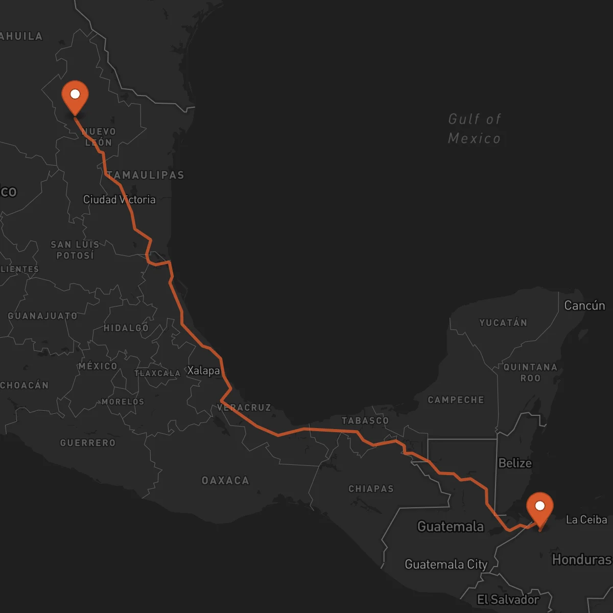 Ruta Monterrey - San Pedro Sula