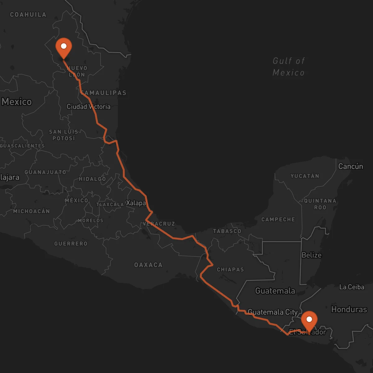Ruta Monterrey - San Vicente