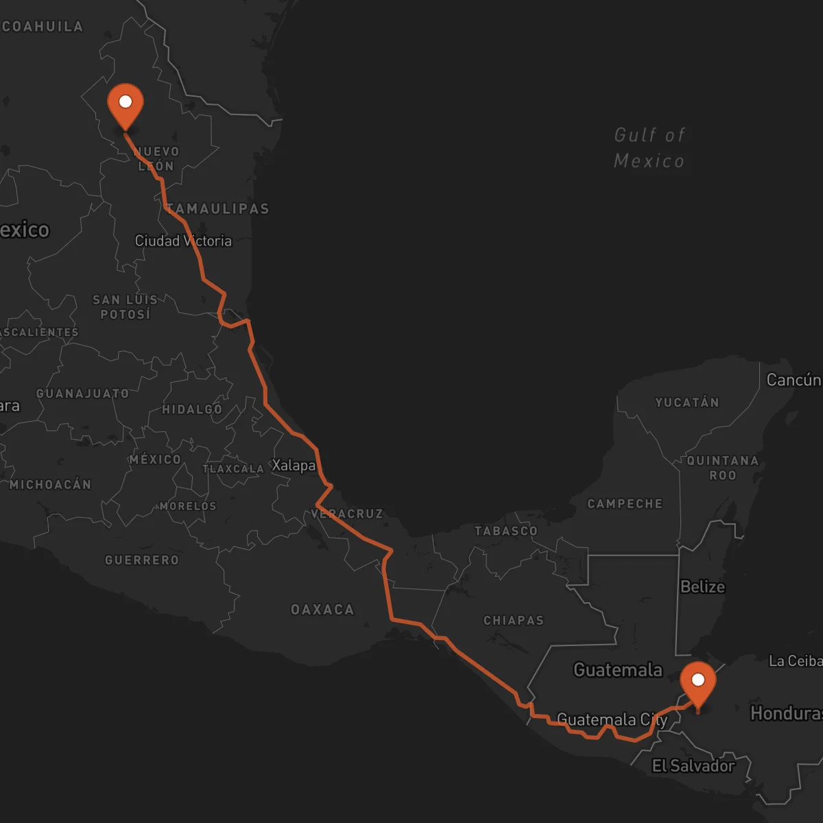 Ruta Monterrey - Santa Rosa de Copán