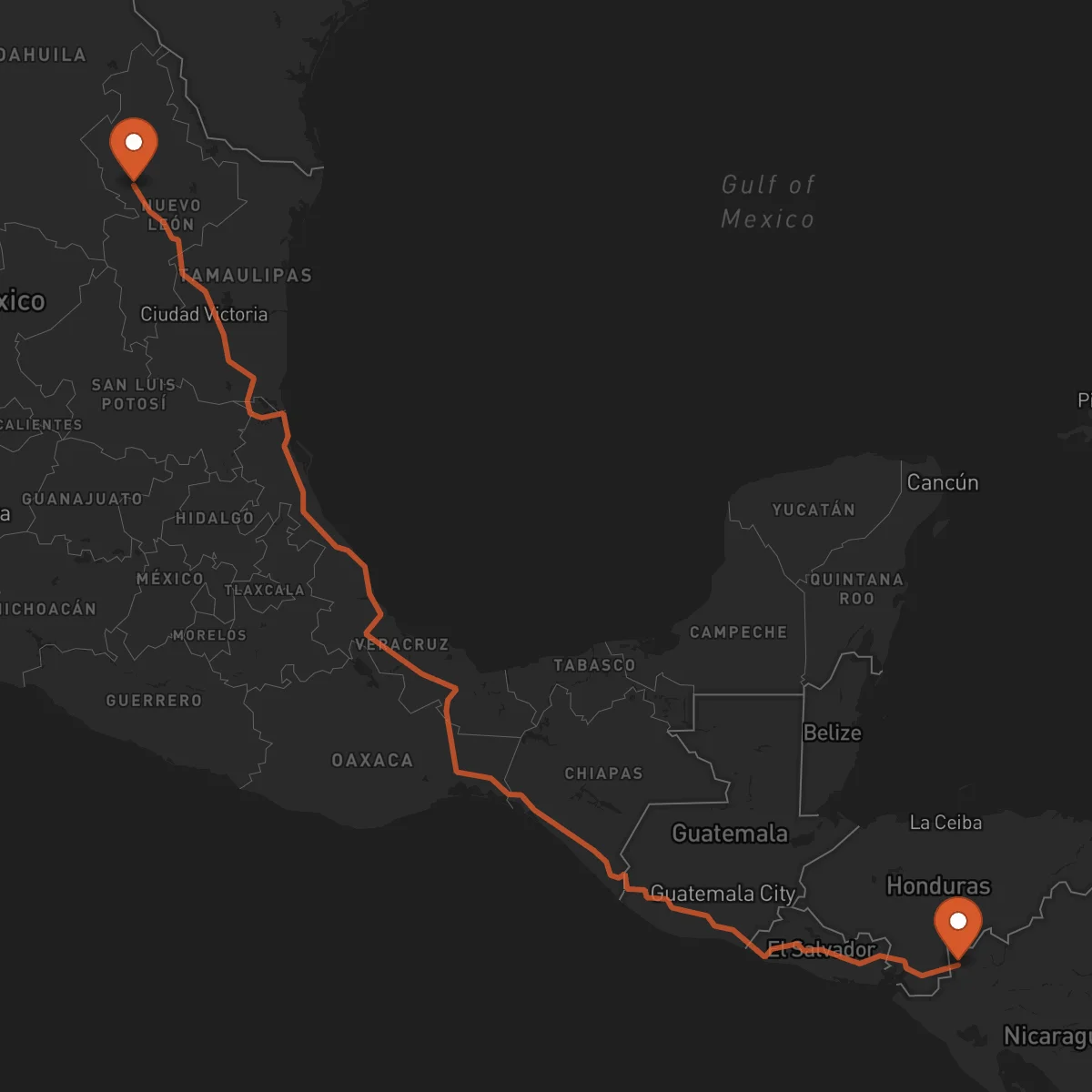 Ruta Monterrey - Somoto