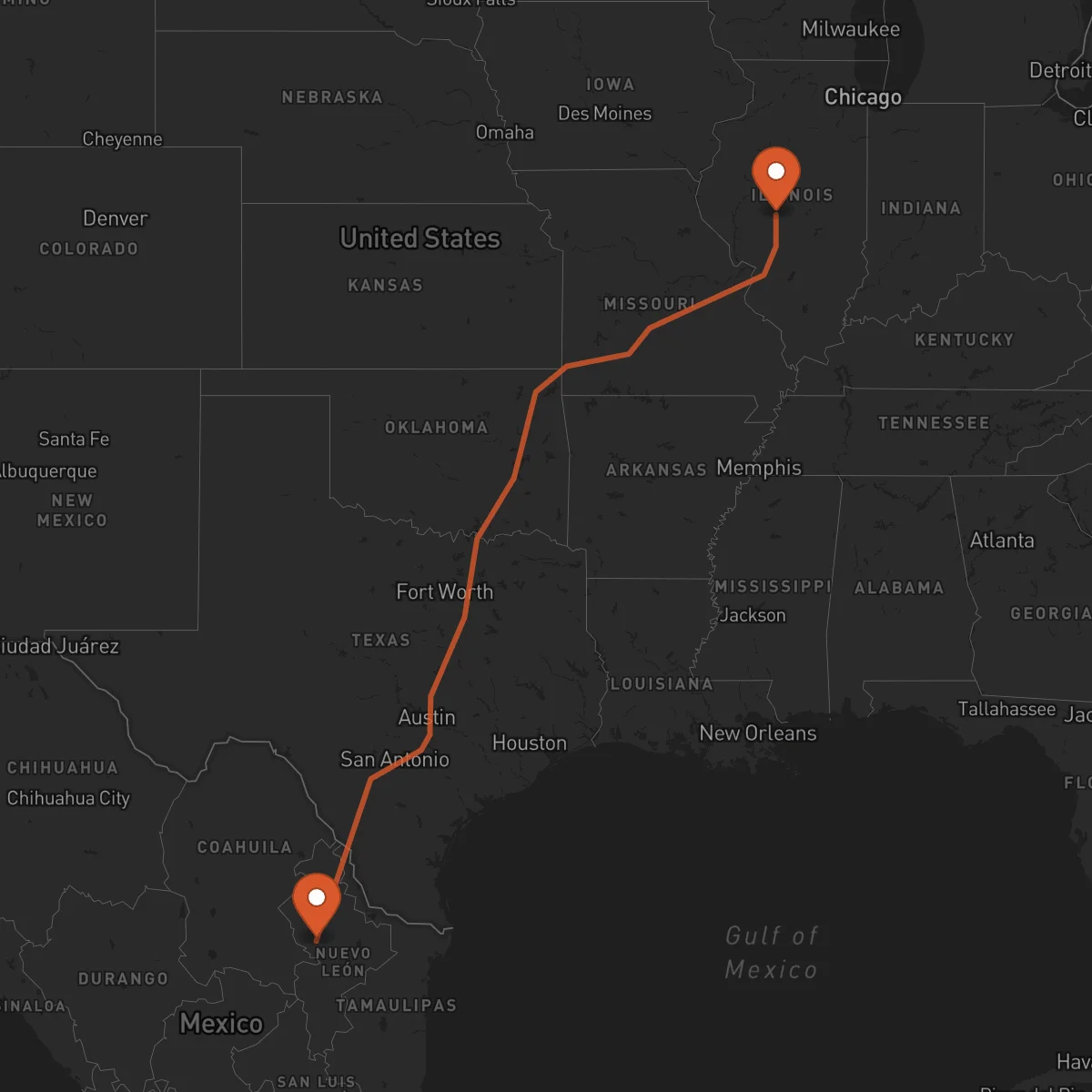 Ruta Monterrey - Springfield