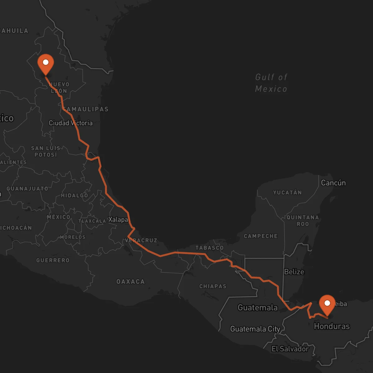 Ruta Monterrey - Yoro