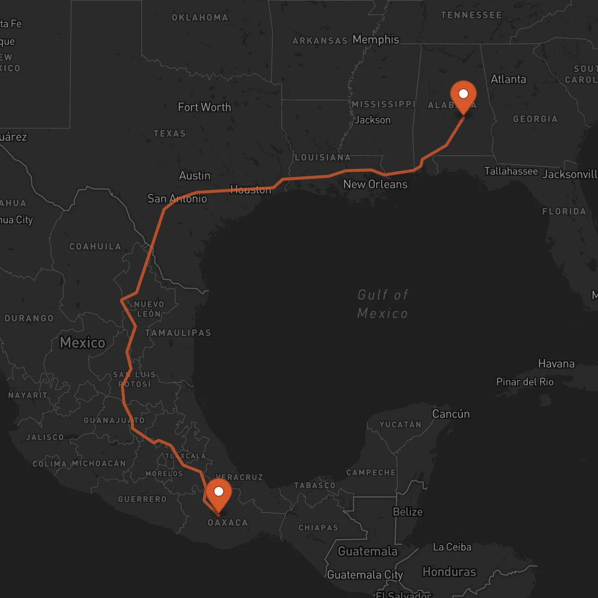Ruta Montgomery - Oaxaca de Juárez