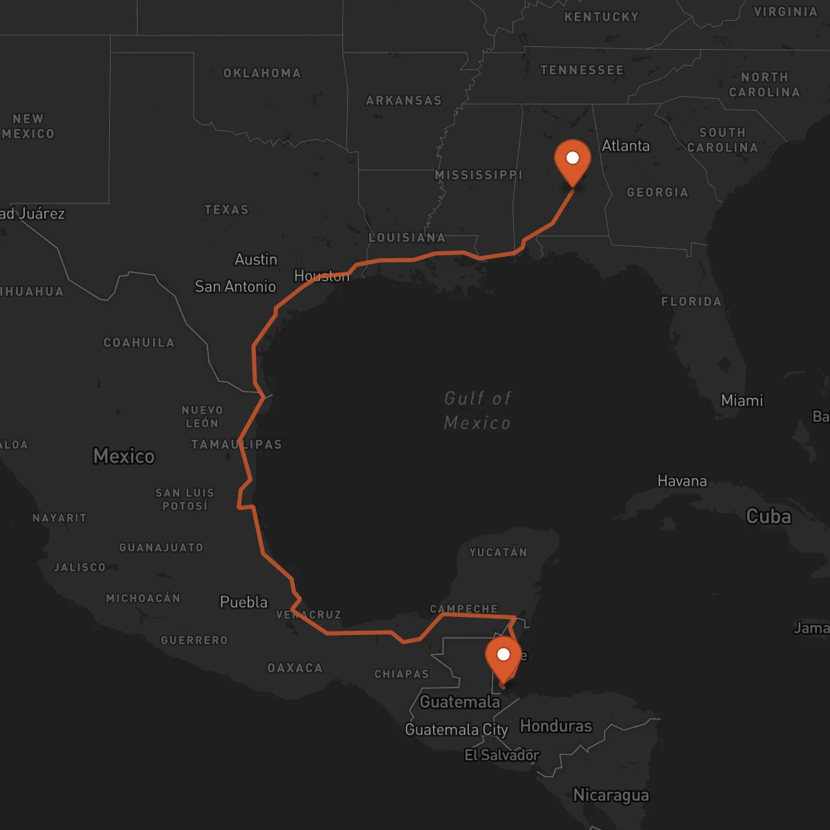 Ruta Punta Gorda - Montgomery