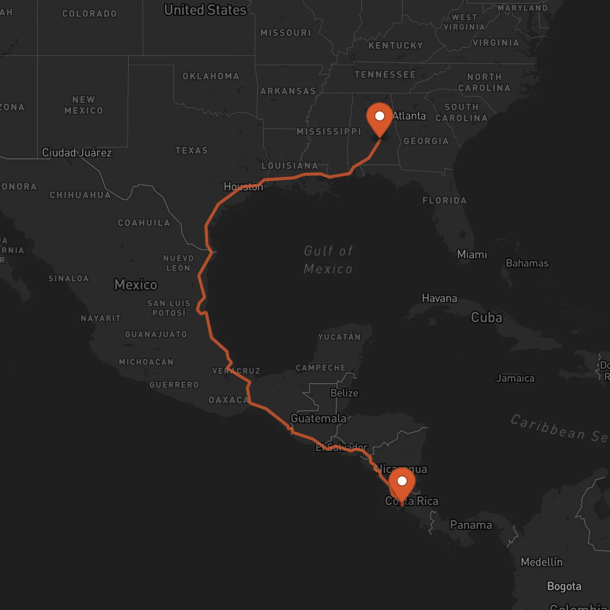 Ruta Puntarenas - Montgomery