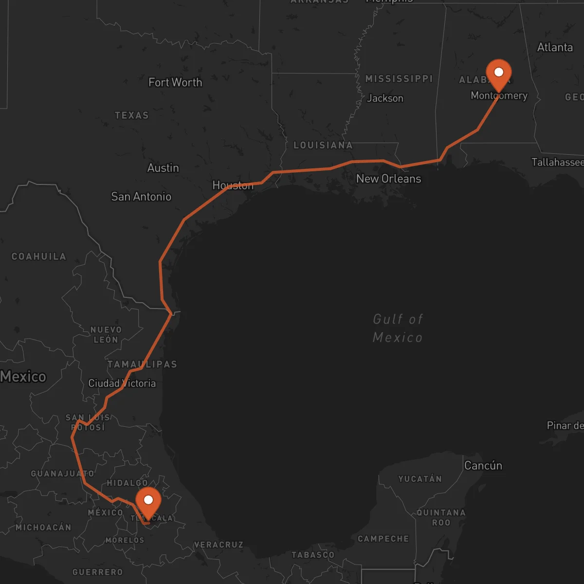 Ruta Montgomery - Tlaxcala de Xicohténcatl