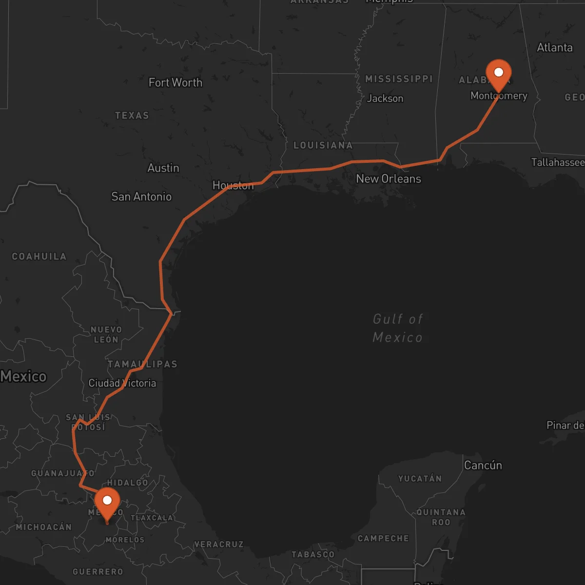 Ruta Toluca - Montgomery