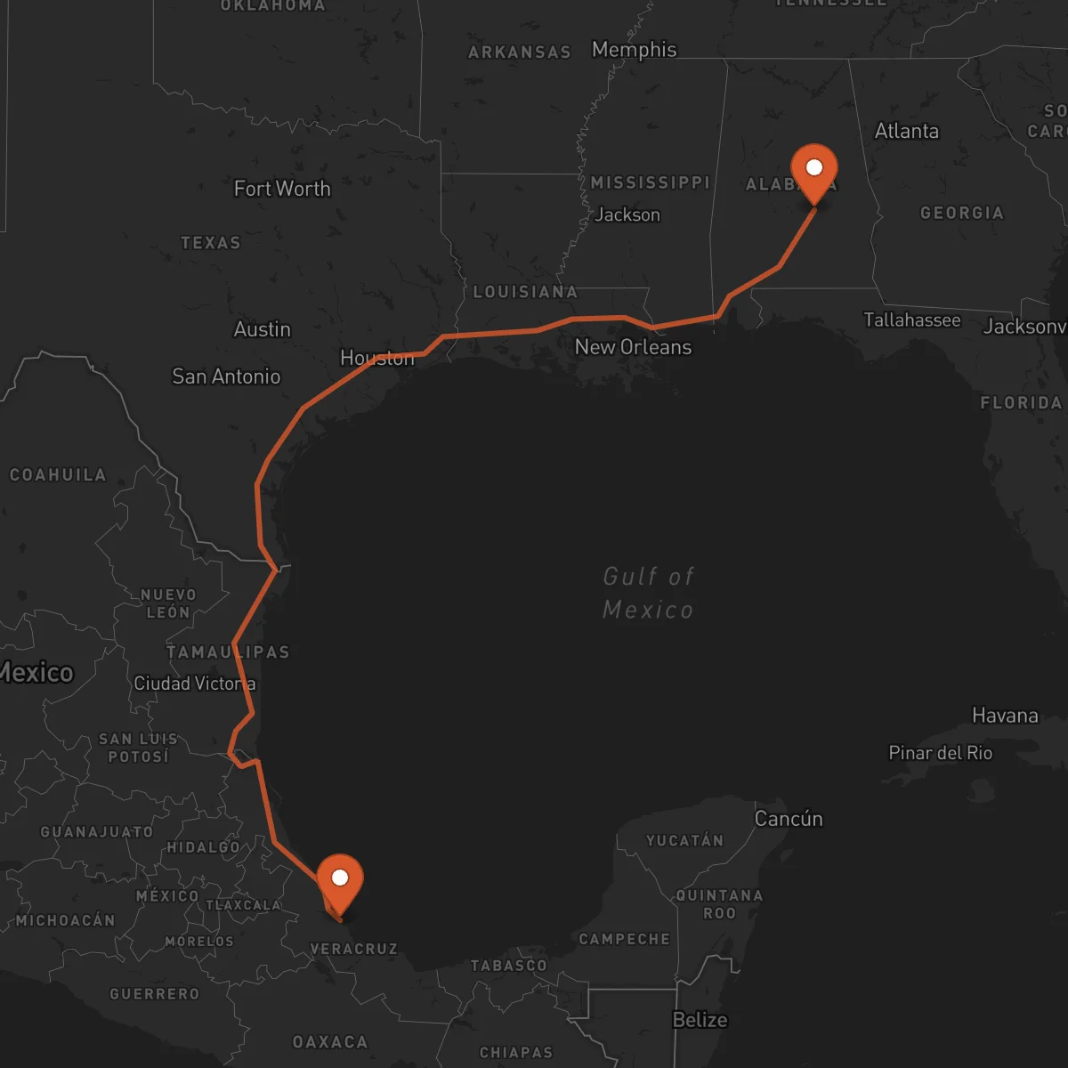 Ruta Montgomery - Veracruz