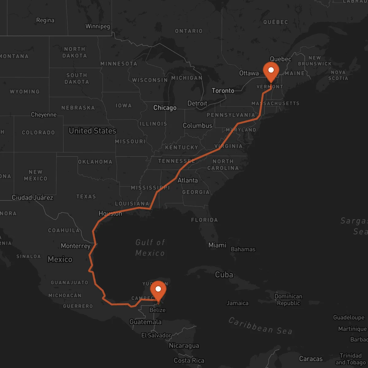 Ruta Orange Walk Town - Montpelier