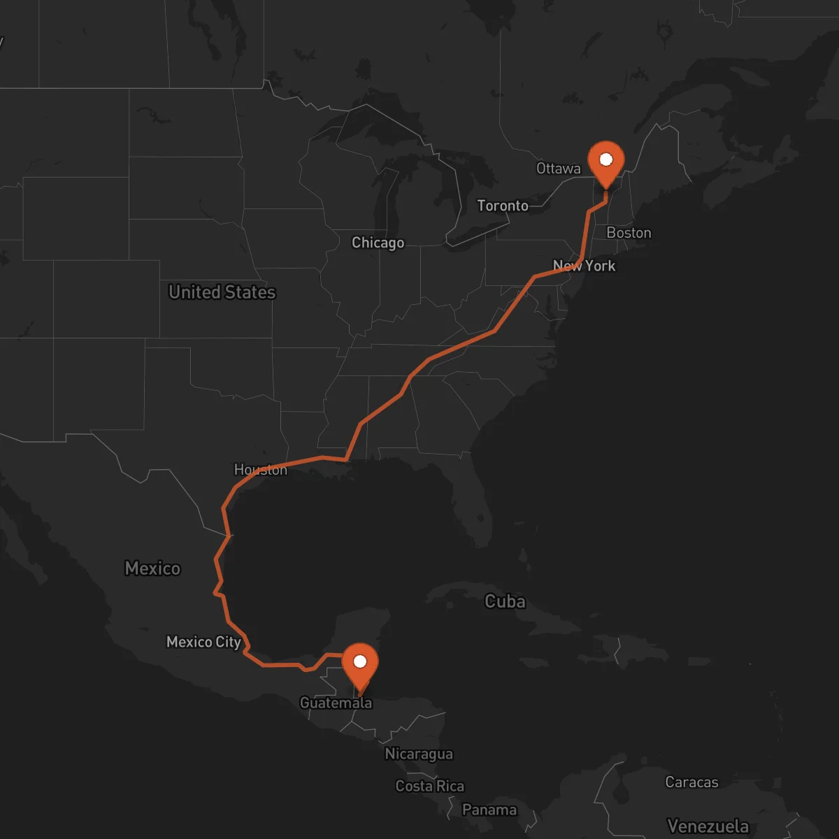 Ruta Montpelier - Punta Gorda