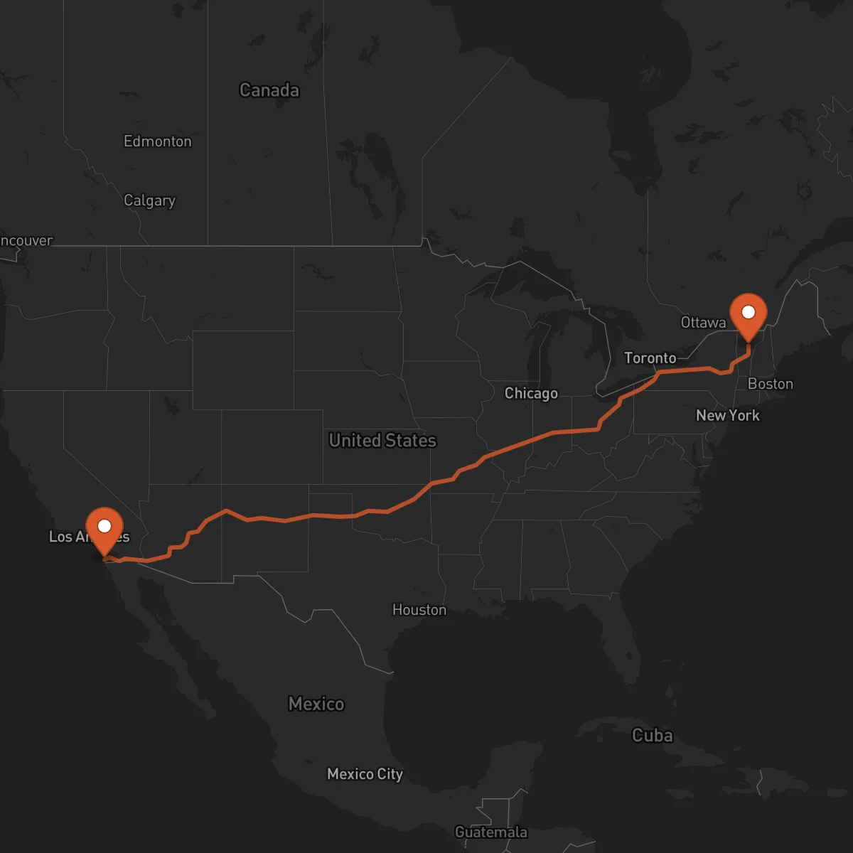 Ruta Montpelier - San Diego