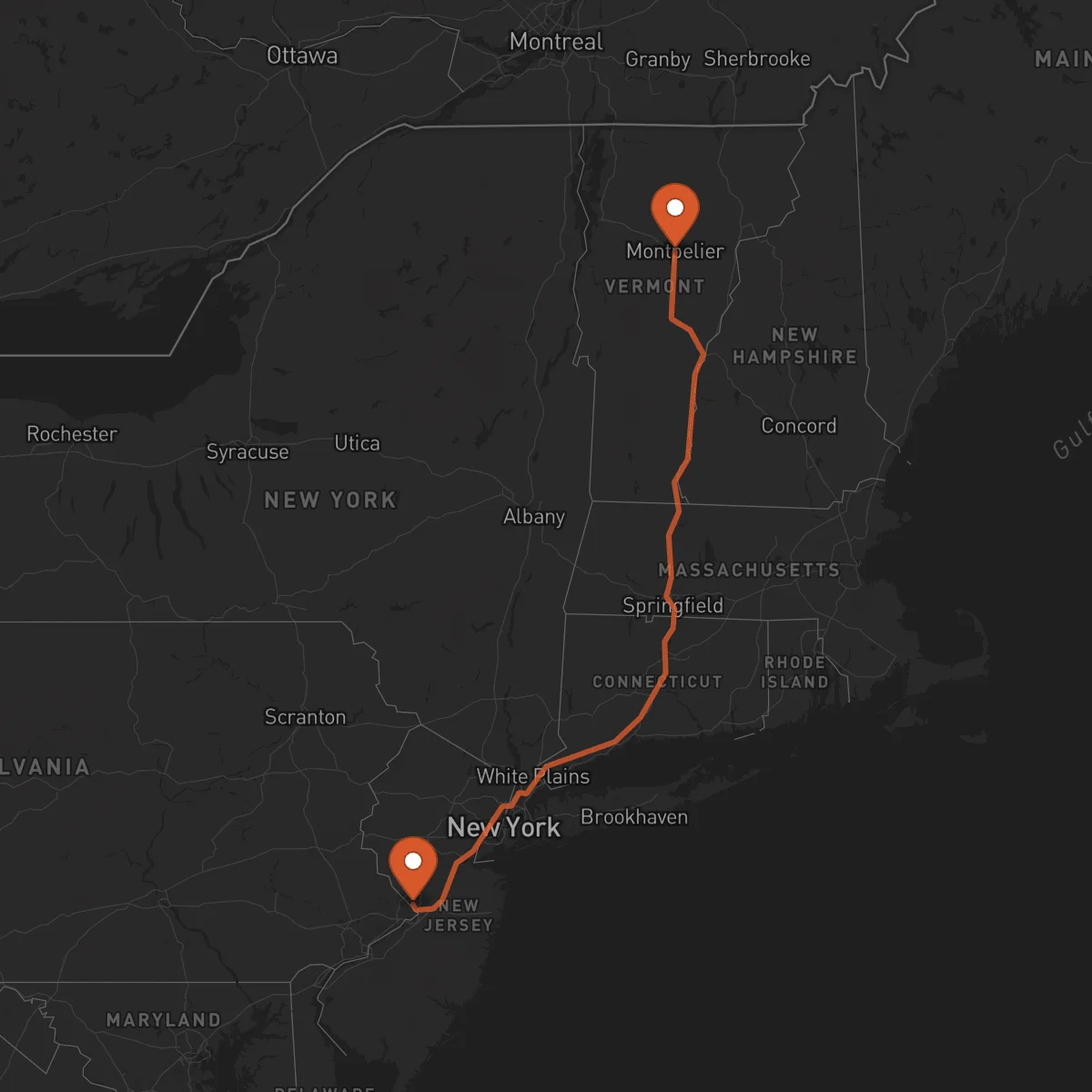 Ruta Trenton - Montpelier