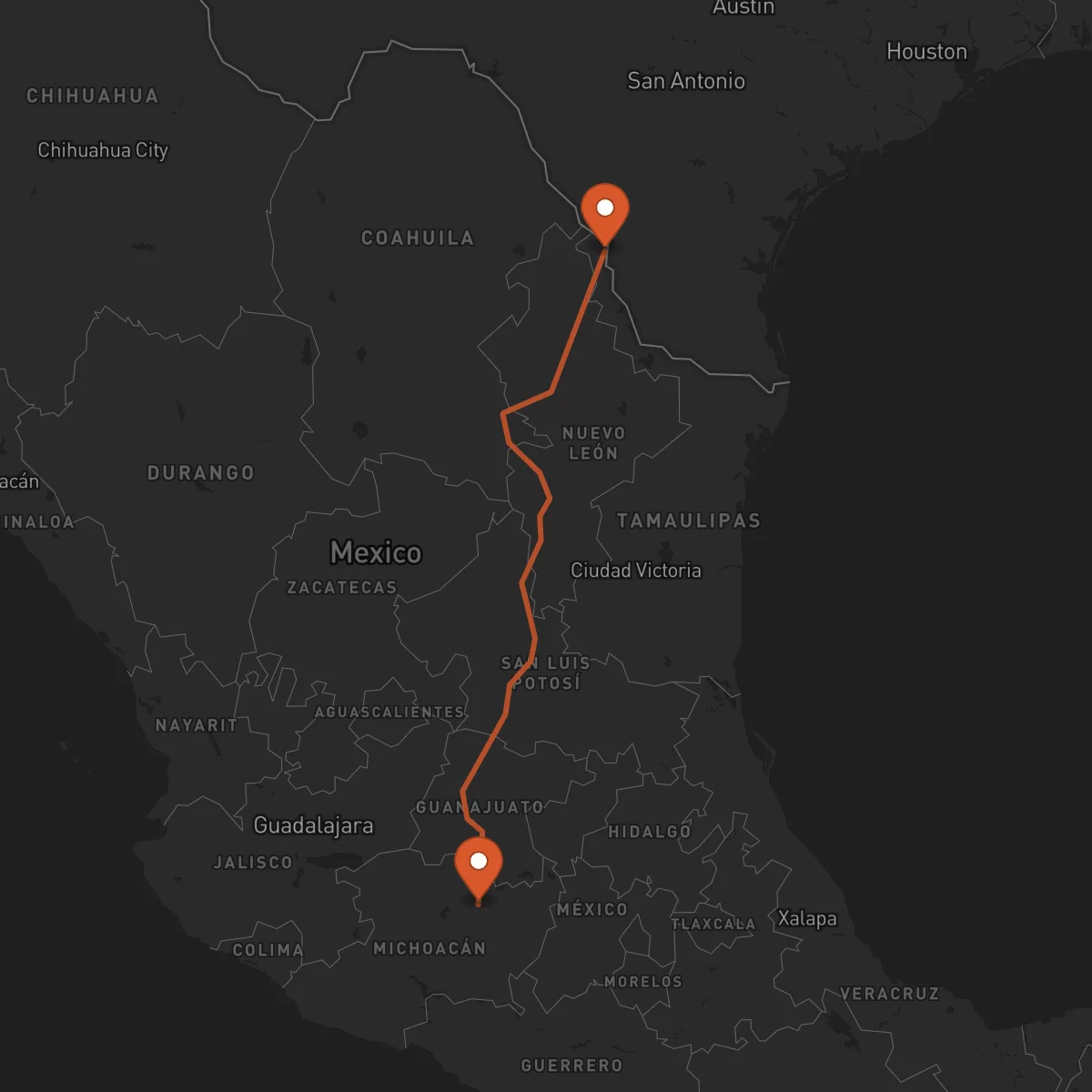 Ruta Nuevo Laredo - Morelia