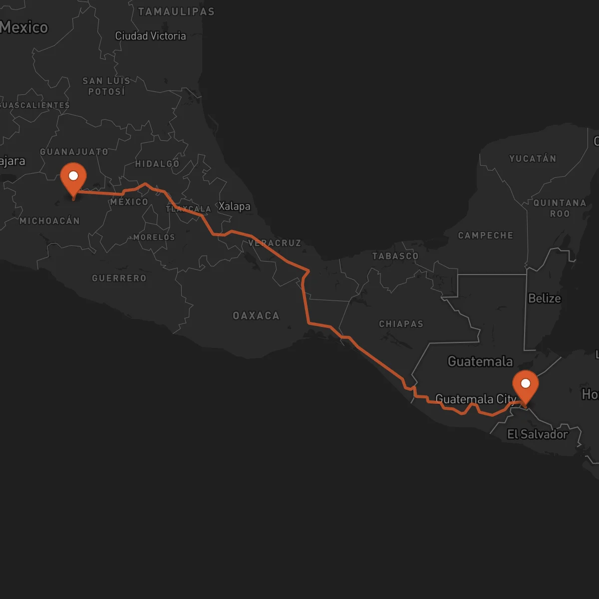 Ruta Morelia - Ocotepeque