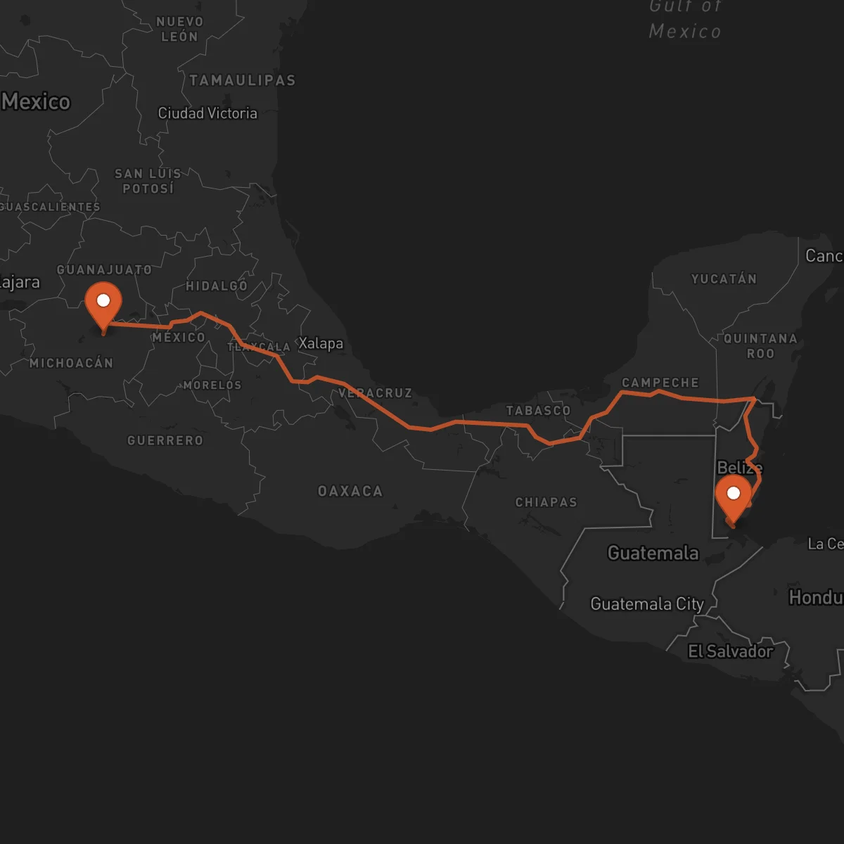 Ruta Morelia - Punta Gorda