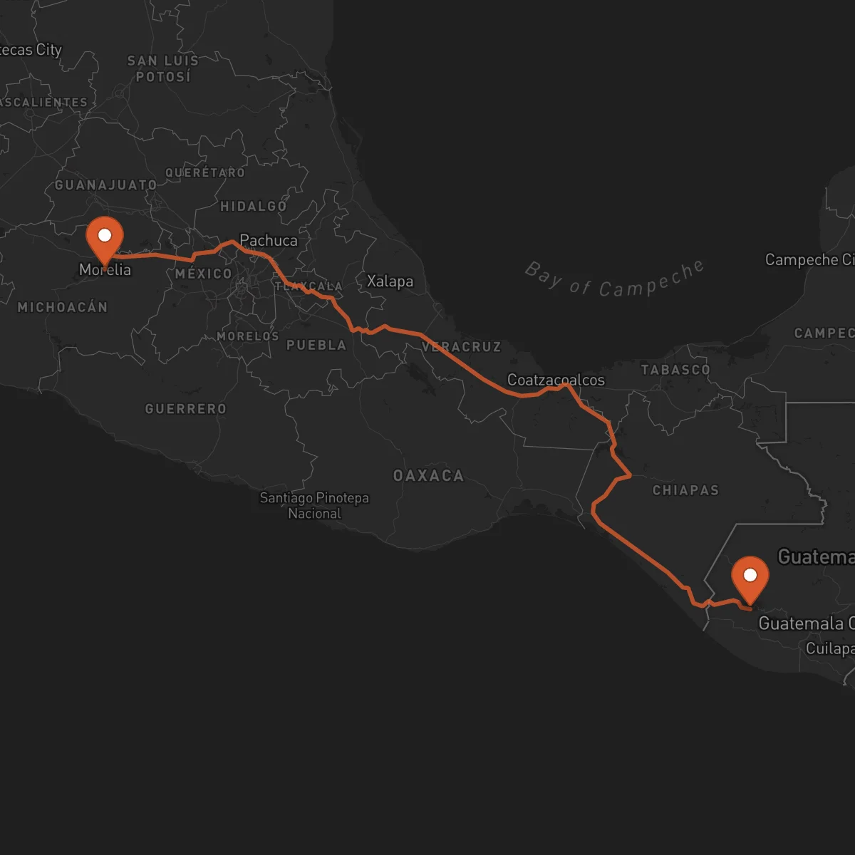 Ruta Morelia - Quetzaltenango
