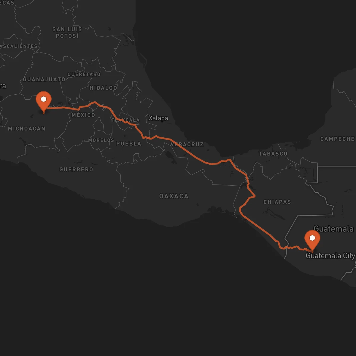 Ruta Sololá - Morelia
