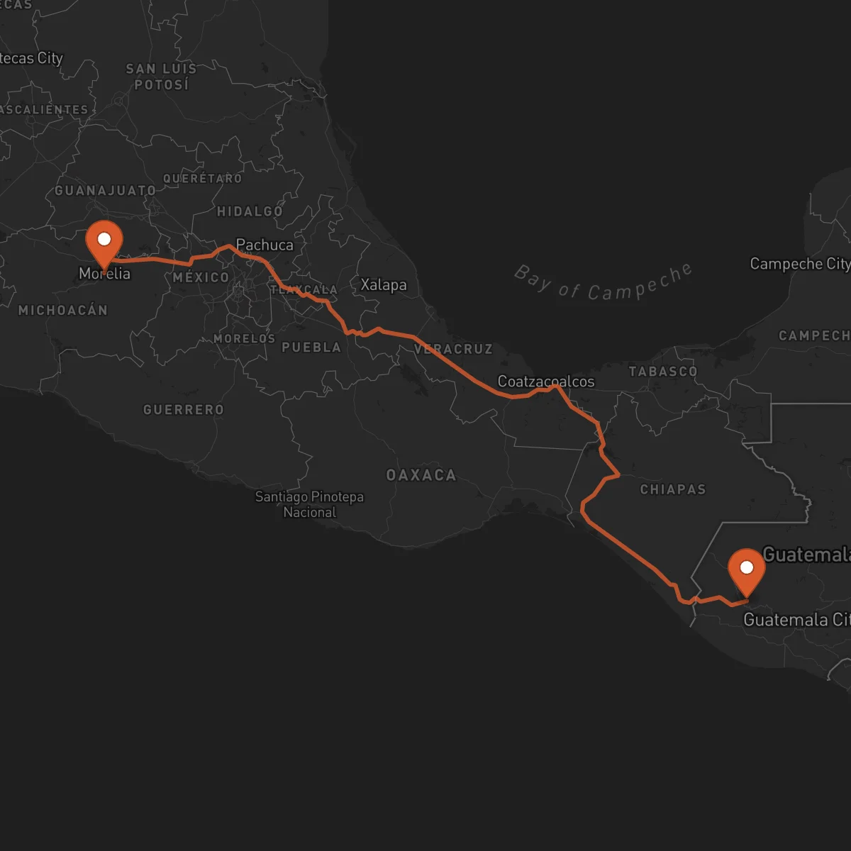 Ruta Morelia - Totonicapán