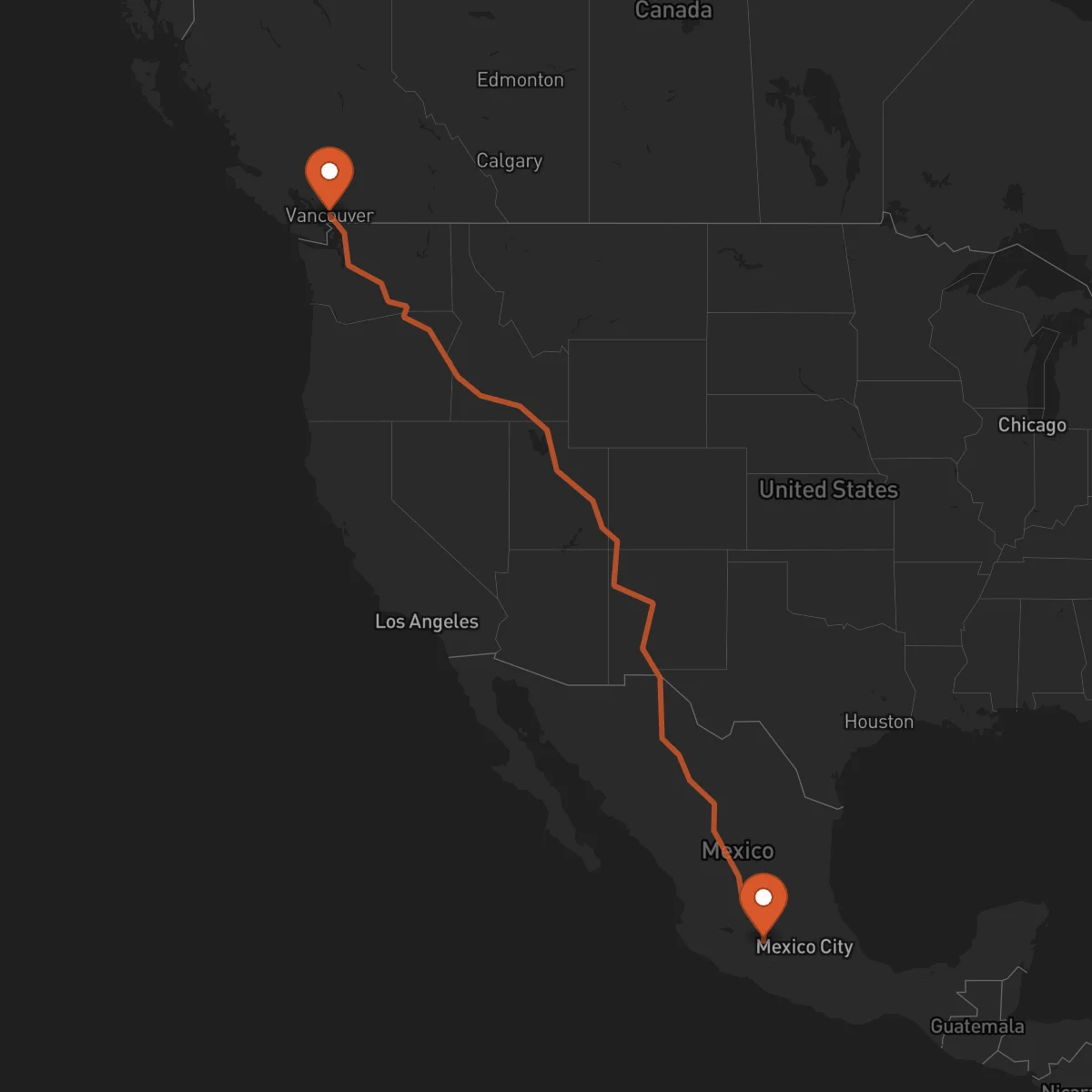 Ruta Morelia - Vancouver