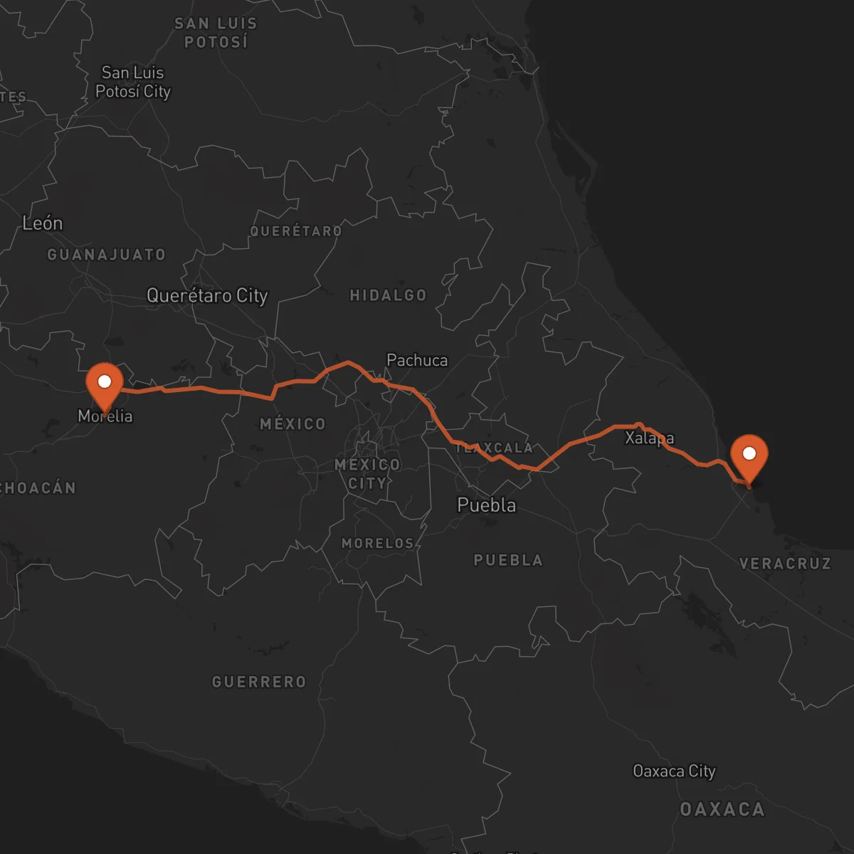 Ruta Morelia - Veracruz