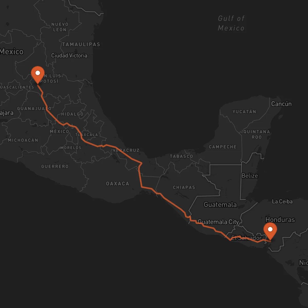 Ruta San Luis Potosí - Nacaome