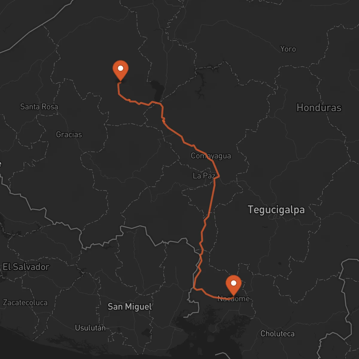 Ruta Santa Bárbara - Nacaome