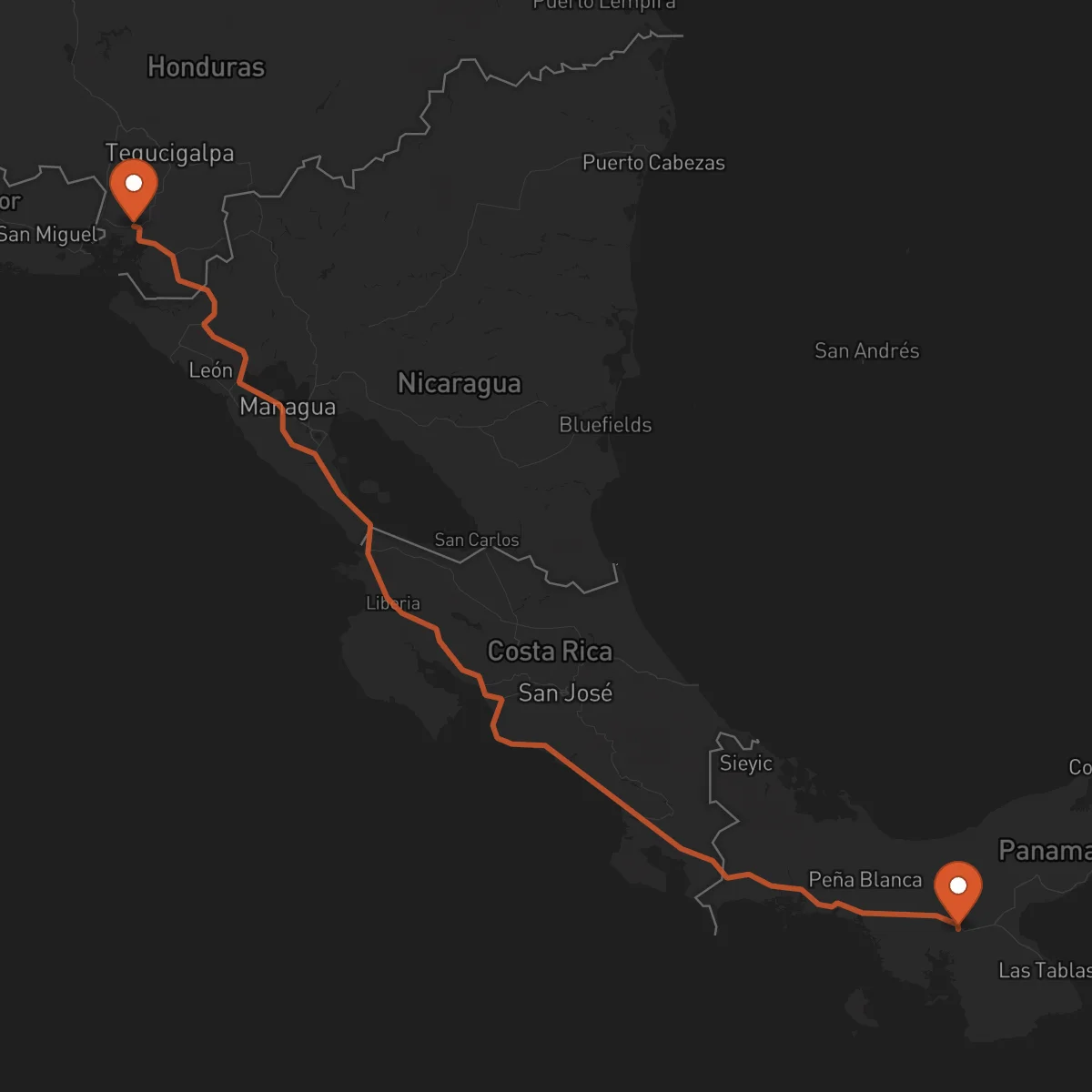 Ruta Nacaome - Santiago de Veraguas