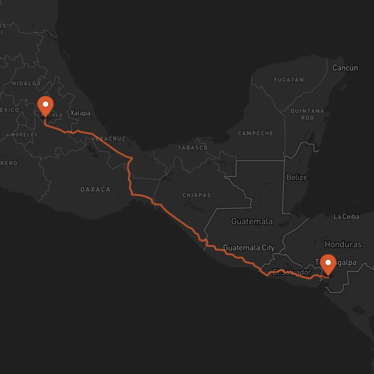 Ruta Tlaxcala de Xicohténcatl - Nacaome
