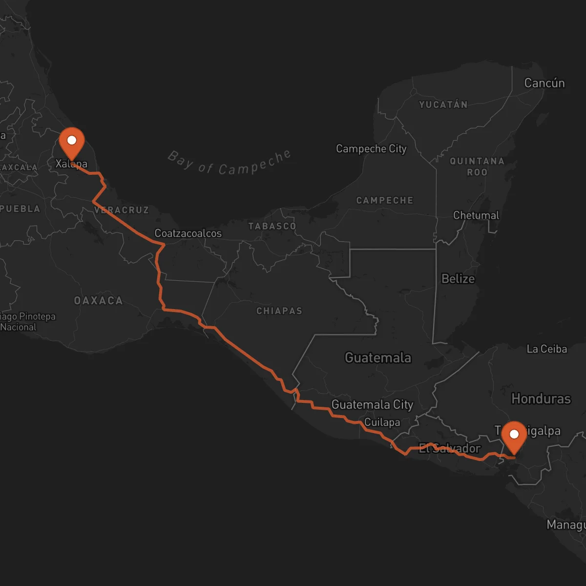 Ruta Xalapa - Nacaome