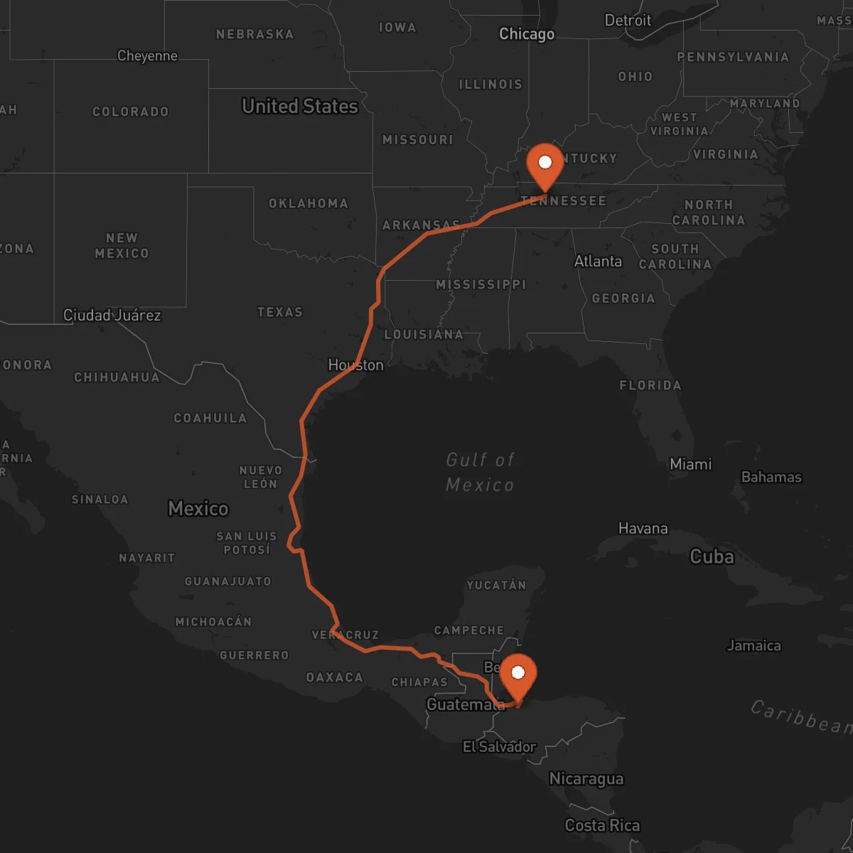 Ruta Nashville - San Pedro Sula