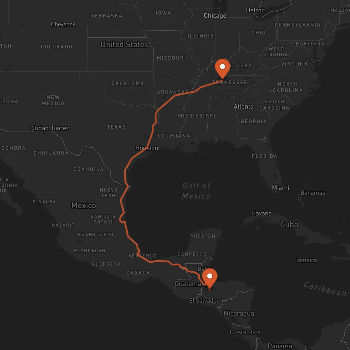 Ruta Nashville - Santa Bárbara