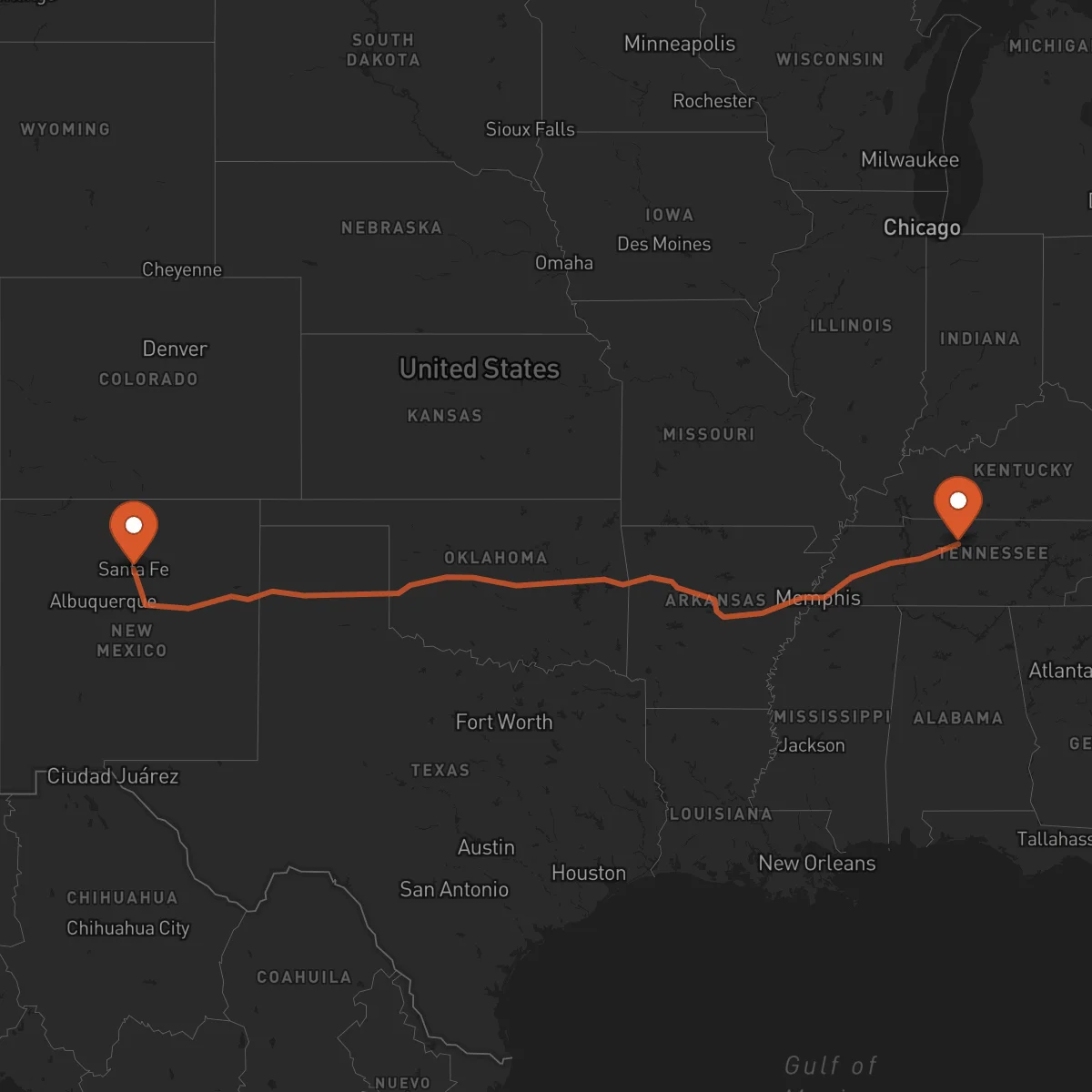 Ruta Santa Fe - Nashville