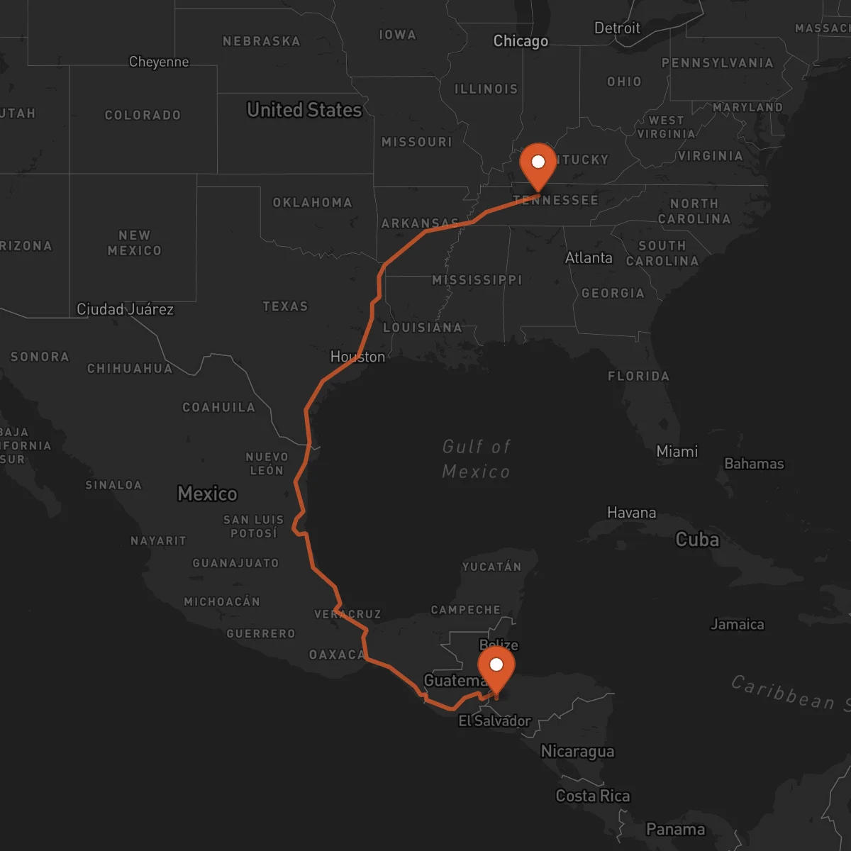 Ruta Santa Rosa de Copán - Nashville