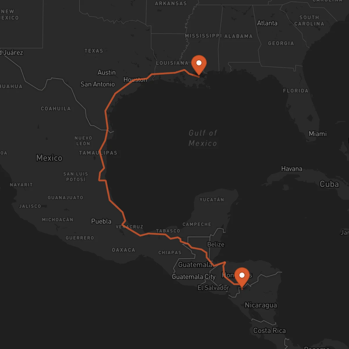 Ruta Ocotal - New Orleans