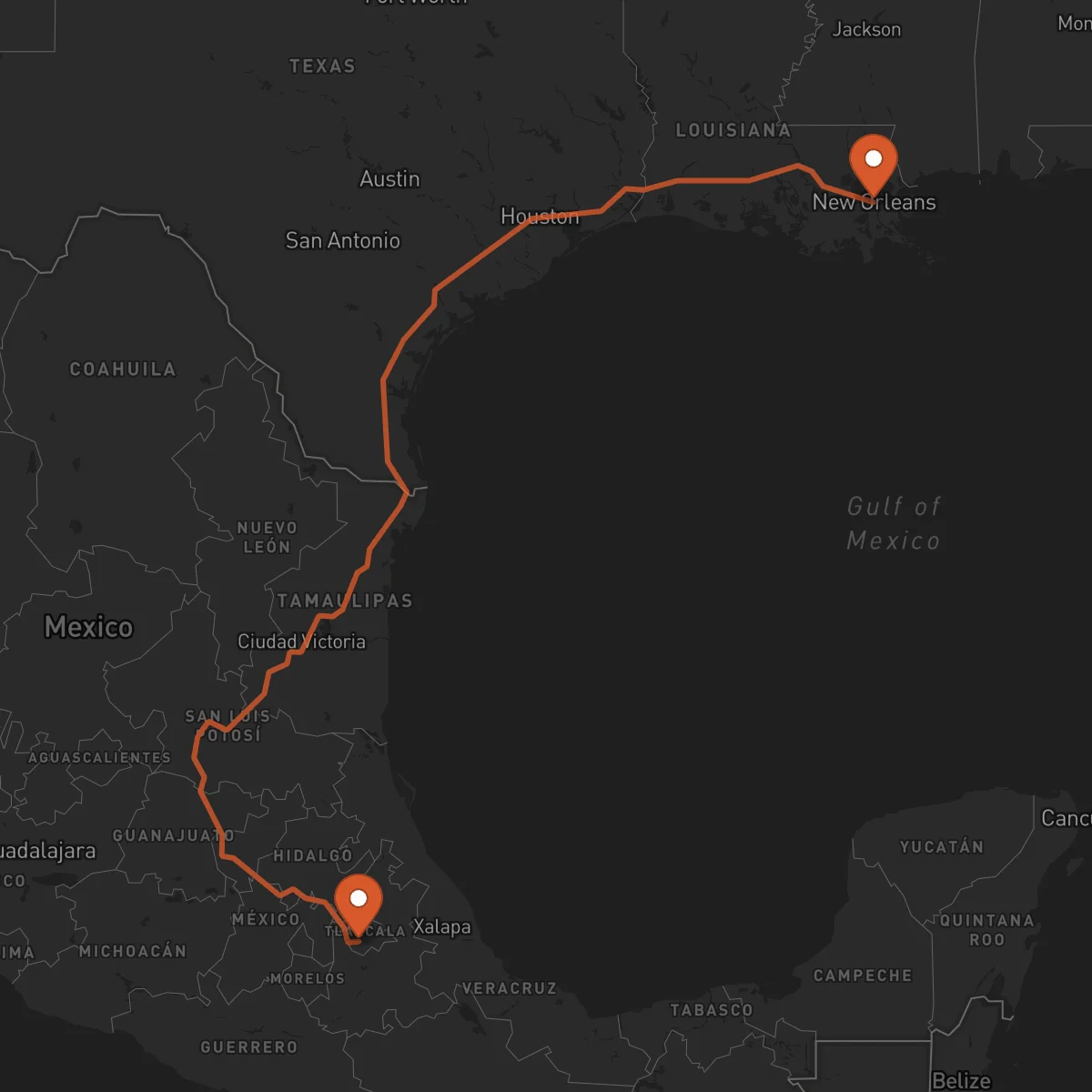 Ruta Tlaxcala de Xicohténcatl - New Orleans