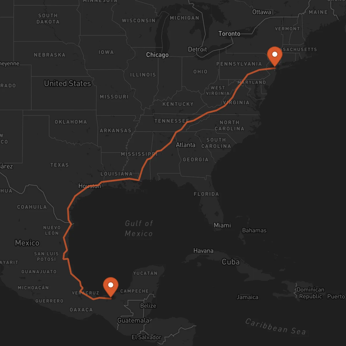Ruta Villahermosa - Newark